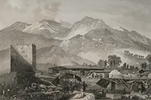 Aubert: Jericho. General view. Engraving by Aubert