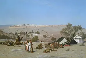 Frere: JERUSALEM FROM THE MOUNT OF OLIVES, by Charles-Theodore