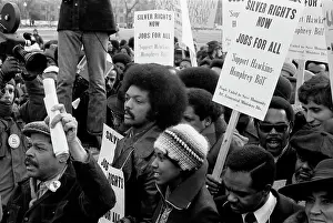 Minority: Jesse Jackson surrounded by marchers around