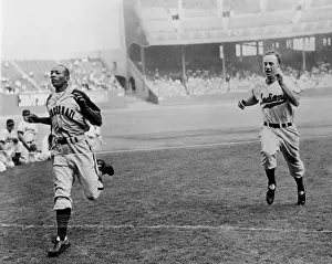 Baseballs: Jesse Owens beating baseball player George ?