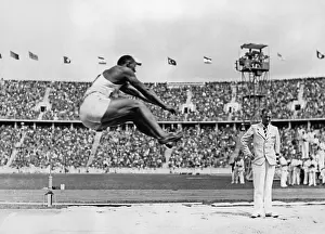 Discipline: Jesse Owens at the long jump, 1936