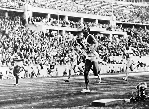Owens: Jesse Owens during the Olympic Games in Berlin, 1936