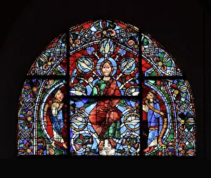 Habakkuk: Jesse Tree stained glass window, Chartres cathedral, France