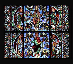 Jesse Tree stained glass window, Chartres cathedral, France
