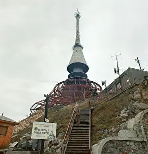 Liberec: Jested - TV tower - construction