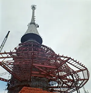 Liberec: Jested - TV tower - construction