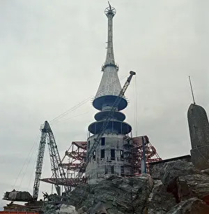 Liberec: Jested - TV tower - construction