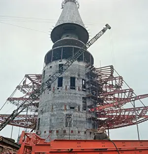 Liberec: Jested - TV tower - construction