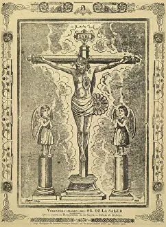 Venerated: Jesus Christ, broadside depicting a crucifix ?