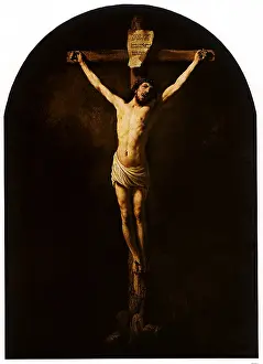 1631: Jesus on the Cross, by Rembrandt