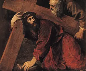Vecello: Jesus and the Cyrenean, by Titian
