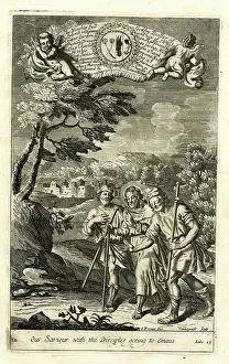 1688: Jesus with the disciples going to Emmaus