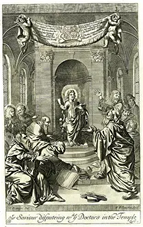 Discussing: Jesus disputing with the Doctors in the Temple