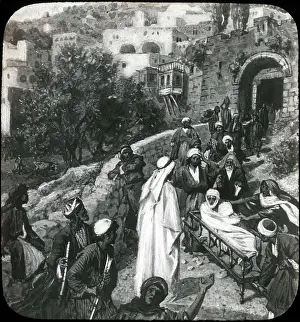 Nain: Jesus and the raising of the widow of Nain's Son