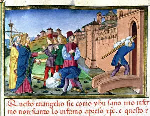 Pick: Jesus said to the paralytic, Arise and walk. Codex of Predis