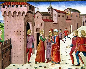 Speak: Jesus speaks with a Samaritan in Sychar, Samaria. Codex of P