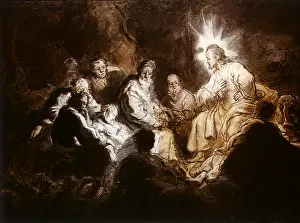1634: Jesus Surrounded by his Disciples, by Rembrandt