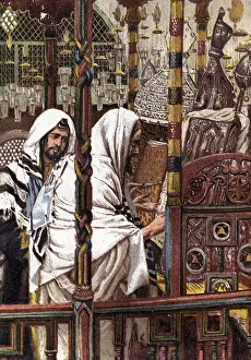 Synagogue: Jesus teaching in the Synagogue. Matthew:4. Illustration