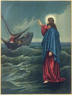 JESUS WALKS ON WATER