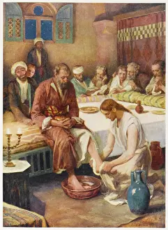 Washes: JESUS WASHES FEET