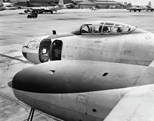 Conflicting: Front of Jet Airplane Sliding Cockpit Forward Gun