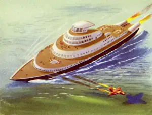 Propelled: JET-PROPELLED STEAMSHIP