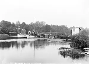 Moored: Jetty and Motor Boats at Antrim