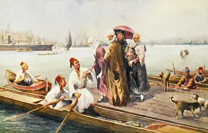 Boatmen: Jetty scene on the Golden Horn
