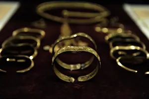 Latvia: Jewelry. Bracelets, bangles, earring and belt. 12th century