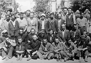 Deported: Jewish men in Saloniki, 1942