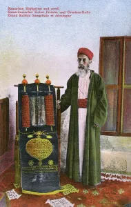 Samaritans: Jewish Samaritan High Priest and Scroll