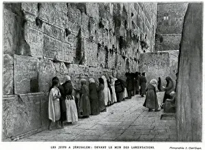 Wailing: Jews at the Wailing Wall, Jerusalem