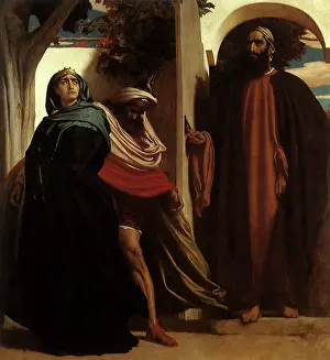 Elijah: Jezebel, Ahab and Elijah, by Leighton