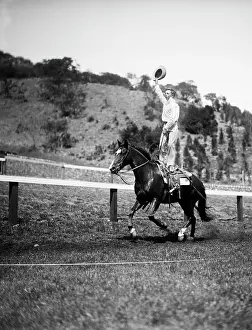 Asp001: Jim Rogers Son of Actor Will Rogers Performing Stunt Trick