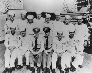 James Earl: Jimmy Carter posed with O Division on deck of
