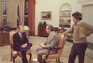 Anchors: Jimmy Carter prepares for an interview with ?