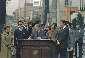 Rosalynn: Jimmy Carter during a tour of Ixtlilco de ?