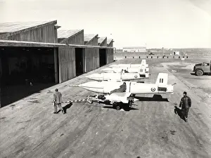 Jindivik: Jindivik Mk2s including A92-52 lined up outside the hangar