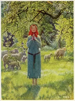 Minding: Joan of Arc (Jeanne D'Arc), minding the sheep