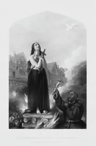 Orleans: Joan of Arc just before she was burned at the stake