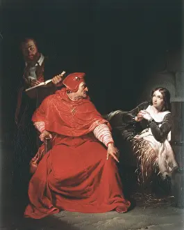 1824: Joan of Arc in Prison circa 1824: Hippolyte