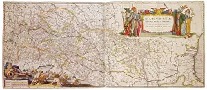 Cartographic: Joan Blaeu, Danube River Map, 17th Century
