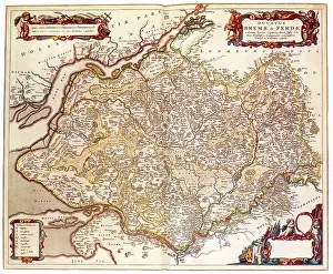 Duchy: Joan Blaeu, Duchies of Bremen-Verden Map, 17th Century