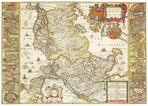 Novus: Joan Blaeu, Duchy of Schleswig Map, 17th Century