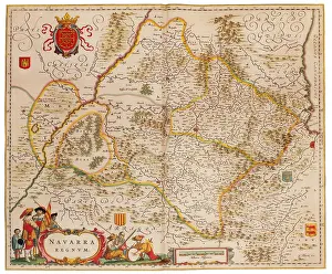 Cartographic: Joan Blaeu, Navarro Map, 17th Century