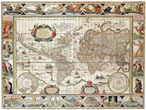 Novus: Joan Blaeu, World Map, 17th Century