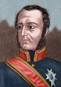 Sideburn: Joaquin Blake Joyes (1759-1827). Spanish military. Colored e