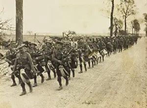 Jocks: Jocks being piped back after being in the trenches