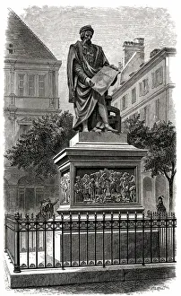 1468: JOHANN GUTENBERG/STATUE
