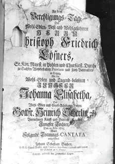 1685: Johann Sebastian Bach